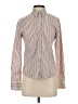 George Stripes Ivory Long Sleeve Button-Down Shirt Size S - photo 1
