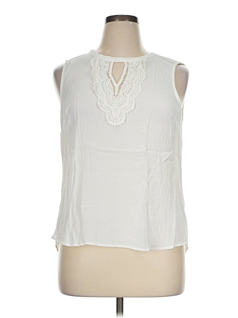 Pre-owned Daniel Rainn Sleeveless Blouse In Ivory