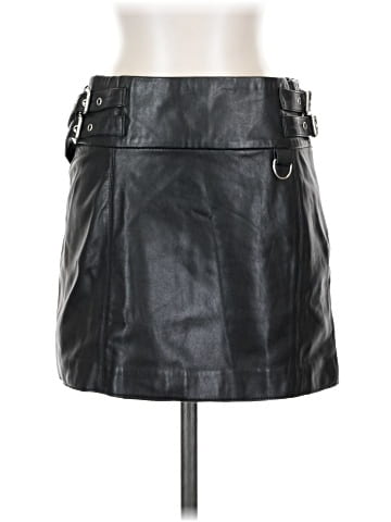 Zara Faux Leather Skirt (view 1)