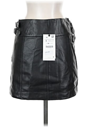 Zara Faux Leather Skirt (view 2)