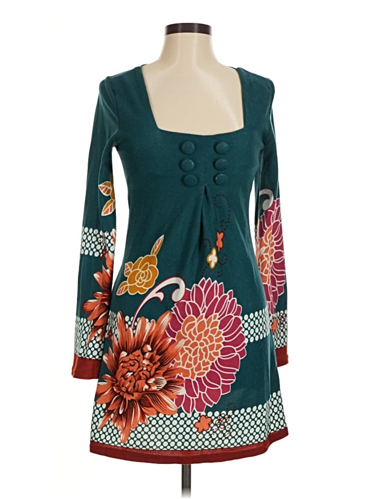 Pre-owned Aryeh Casual Dress In Teal
