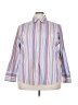 Tommy Hilfiger Stripes Blue 3/4 Sleeve Button-Down Shirt Size 22 - photo 1