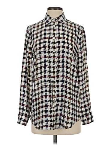 Equipment Long Sleeve Silk Top (view 1)