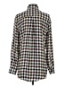 Equipment 100% Silk Checkered-gingham Gray Long Sleeve Silk Top Size XS - photo 2