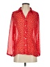 Sag Harbor Polka Dots Red 3/4 Sleeve Blouse Size S - photo 1