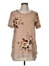 Jodifl 100% Polyester Tan Short Sleeve Blouse Size M - photo 1