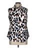 Unbranded Animal Print Silver Sleeveless Blouse Size L - photo 1