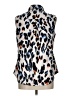 Unbranded Animal Print Silver Sleeveless Blouse Size L - photo 2