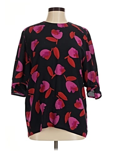 Escada by Margaretha Ley 3/4 Sleeve Silk Top (view 1)