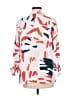 Assorted Brands Print Ivory 3/4 Sleeve Button-Down Shirt Size M - photo 2