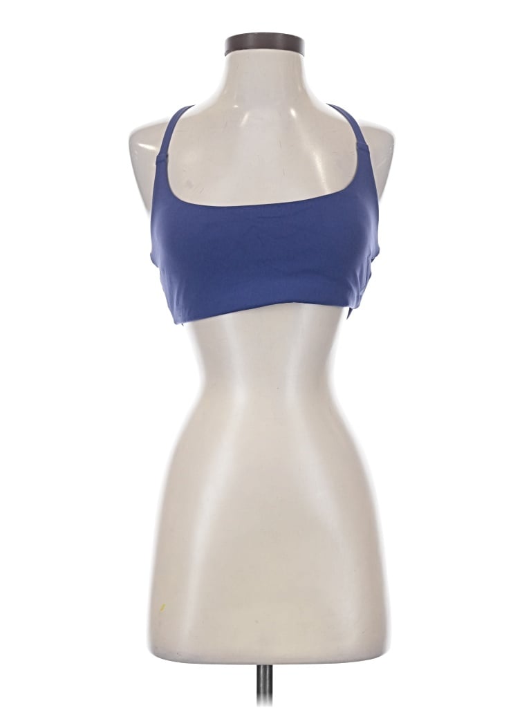 Pre-owned Vitality Tank Top Blue Halter Neckline Tops