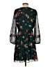 Madewell 100% Polyester Floral Green Casual Dress Size 4 - photo 2