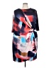 Avenue Graphic Blue Casual Dress Size 26 - 28 Plus - photo 1