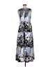 Peter Nygard 100% Polyester Paisley Blue Casual Dress Size 8 - photo 2