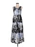 Peter Nygard 100% Polyester Paisley Blue Casual Dress Size 8 - photo 1