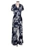 Mlle Gabrielle Print Blue Jumpsuit Size L - photo 1