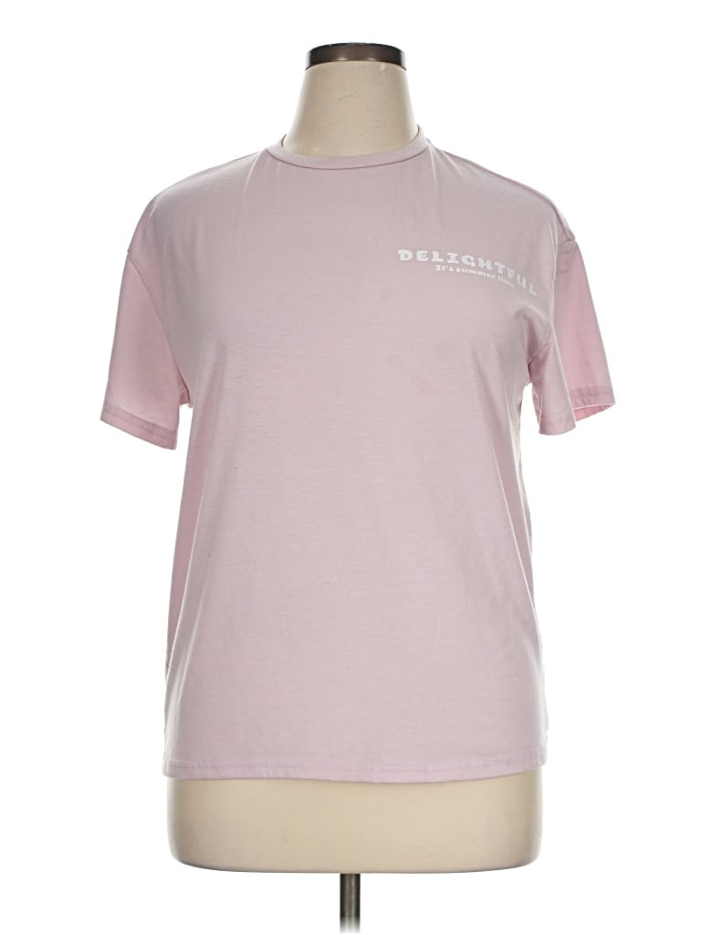 Pre-owned Shein Short Sleeve T-shirt In Pink