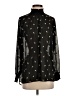 CAbi 100% Polyester Stars Black Long Sleeve Blouse Size XS - photo 1