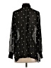 CAbi 100% Polyester Stars Black Long Sleeve Blouse Size XS - photo 2