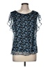 Vince Camuto 100% Polyester Blue Short Sleeve Blouse Size M - photo 1