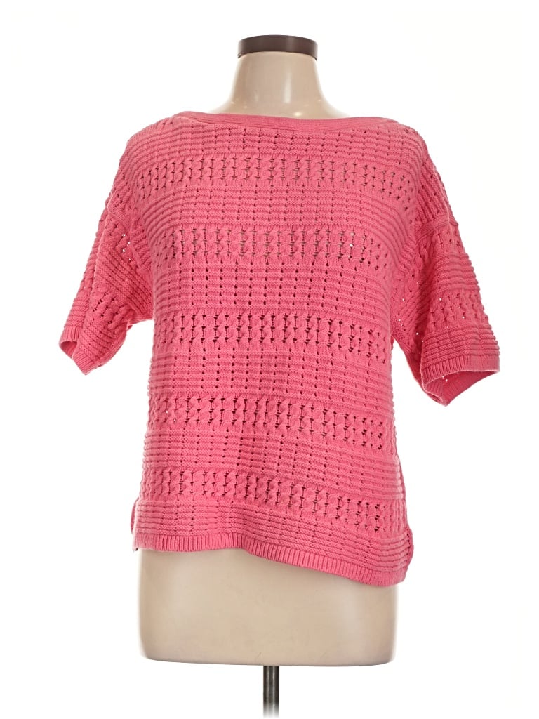 Pre-owned Talbots Short Sleeve Blouse In Pink
