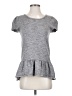 Leifnotes 100% Cotton Marled Gray Short Sleeve Top Size XS - photo 1
