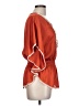 Silvergate 100% Cashwool Orange 3/4 Sleeve Blouse Size L - photo 4