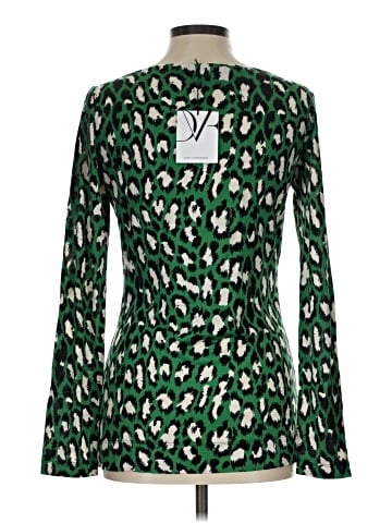 Diane von Furstenberg Long Sleeve Silk Top (view 2)