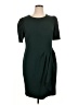 DKNY 100% Polyester Solid Green Cocktail Dress Size 16 - photo 1