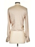 H&M 100% Polyester Tan Long Sleeve Blouse Size 4 - photo 2