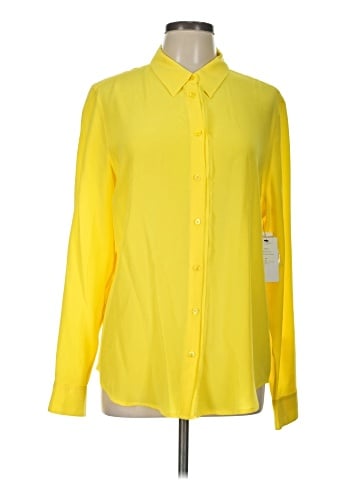 Equipment Long Sleeve Silk Top (view 1)