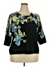 Notations Black 3/4 Sleeve Blouse Size 2X - photo 1