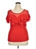 Check It Out Red Short Sleeve Top Size XXL (2XL) - photo 1