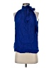 Ann Taylor 100% Rayon Blue Sleeveless Blouse Size XS - photo 1