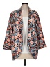 Lush 100% Polyester Floral Orange Blue Blazer Size M - photo 1