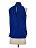Ann Taylor 100% Rayon Blue Sleeveless Blouse Size XS - photo 2