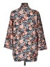 Lush 100% Polyester Floral Orange Blue Blazer Size M - photo 2