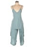 Final Touch 100% Rayon Solid Teal Jumpsuit Size S - photo 1