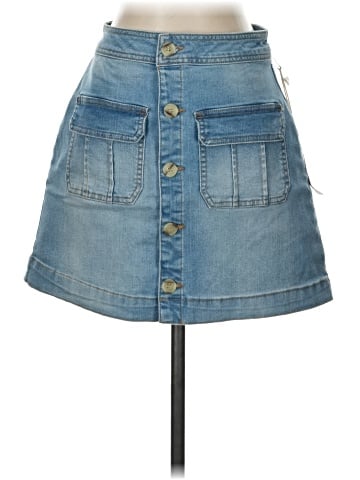 Copper Key Denim Skirt (view 1)