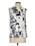 Cooper & Ella 100% Polyester Silver Ivory Sleeveless Blouse Size XS (0) - photo 1