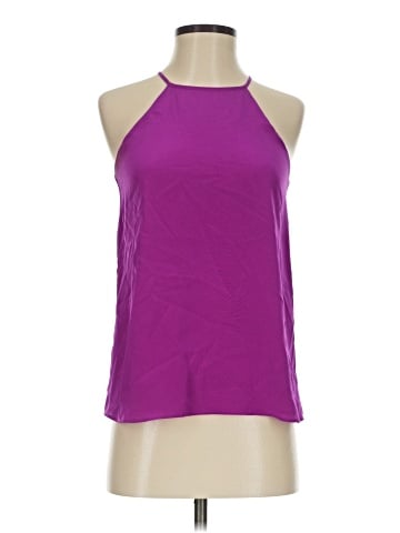Lavender Brown Sleeveless Silk Top (view 1)