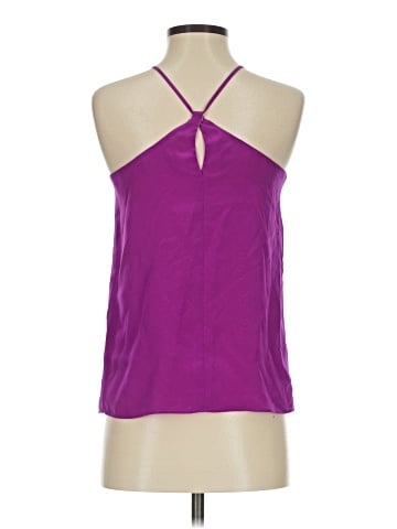 Lavender Brown Sleeveless Silk Top (view 2)