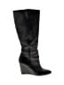 Steve Madden 100% Leather Black Boots Size 7 1/2 - photo 1