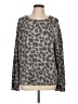 Time and Tru Animal Print Gray Pullover Sweater Size L - photo 1