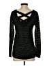 Koral 100% Acrylic Metallic Black Pullover Sweater Size S - photo 2