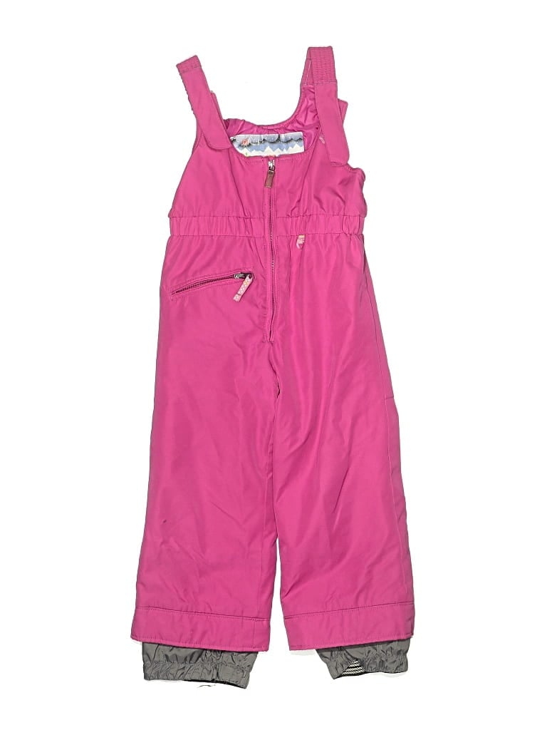 Pre-owned Obermeyer Kids' Snow Pants With Bib In Pink