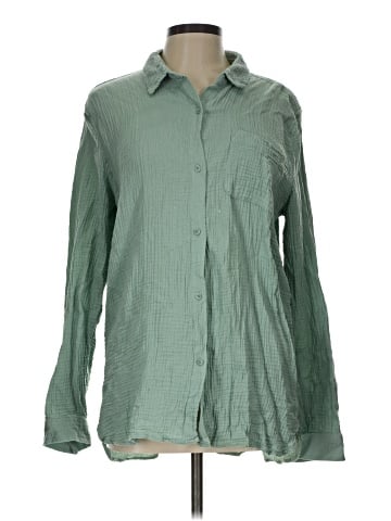Anne Klein Long Sleeve Button-Down Shirt (view 1)