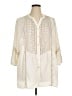 Catherines 100% Polyester Ivory 3/4 Sleeve Blouse Size 1X - photo 1