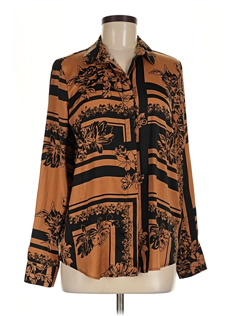 Pre-owned Vero Moda Long Sleeve Blouse In Brown