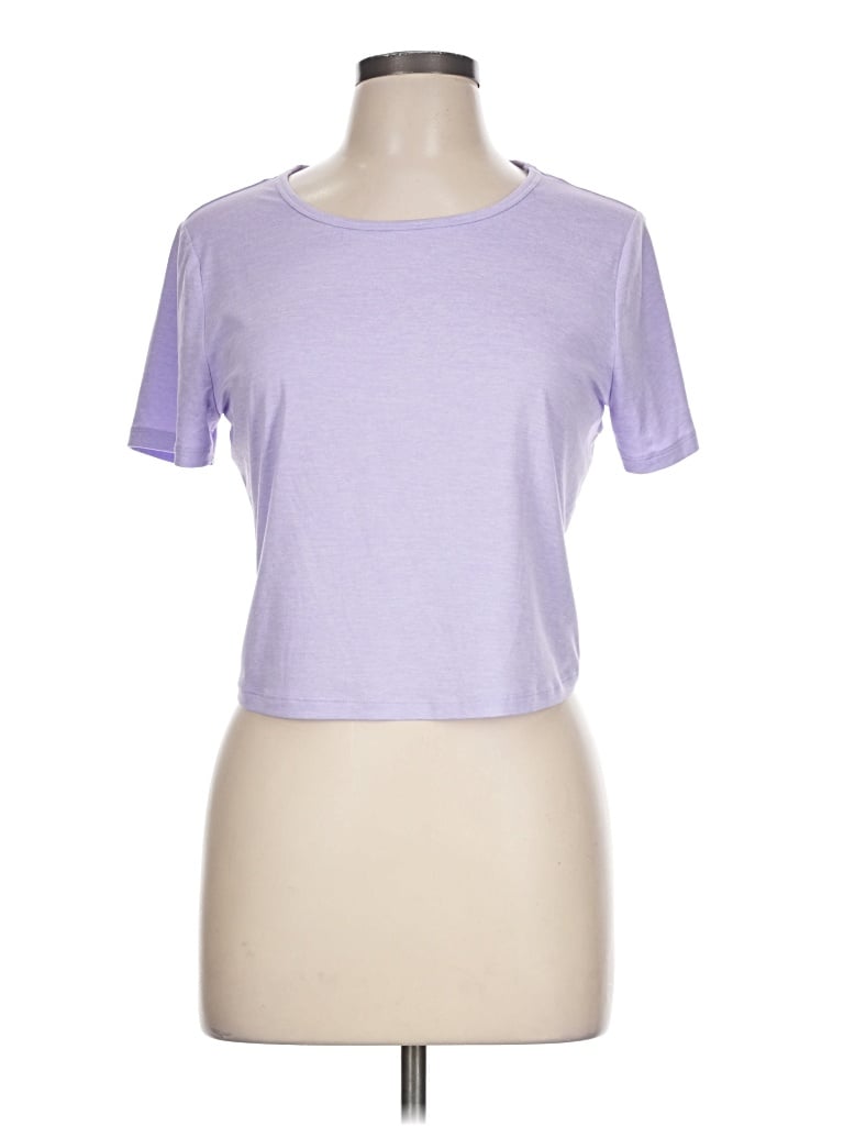 Pre-owned Fabletics Short Sleeve T-shirt In Purple